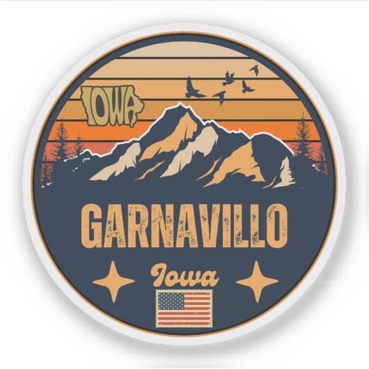 Garnavillo, Iowa Ia,州 シール (正面)