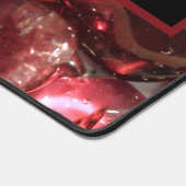 Garnet Birthstone Monogram Personalized Name デスクマット (コーナー)