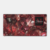 Garnet Birthstone Monogram Personalized Name デスクマット (正面)