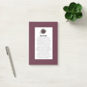 Garnet Crystal意味ジュエリーのサイン後のメモ ポストイット (オフィス)