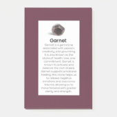 Garnet Crystal意味ジュエリーのサイン後のメモ ポストイット (正面)
