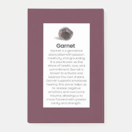 Garnet Crystal意味ジュエリーのサイン後のメモ ポストイット
