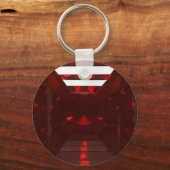 Garnet Gemstone January Birthstone by Sharles キーホルダー (正面)