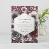Garnet Gloaming Posy Wedding 招待状 (スタンド正面)