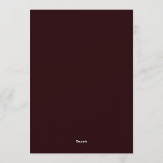 Garnet Slate Moody Bloom Wedding 招待状 (裏面)