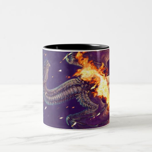 Garon Whitedの松明のコーヒー・マグ ツートーンマグカップ (中央)