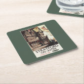 Garrickインおよびハーバード家の柵ポスター スクエアペーパーコースター (アングル)