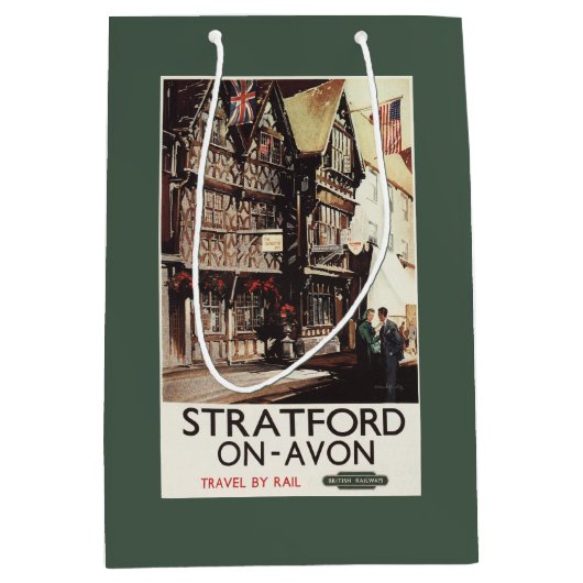 Garrickインおよびハーバード家の柵ポスター ミディアムペーパーバッグ (正面)