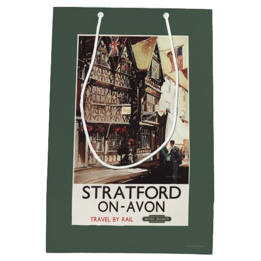 Garrickインおよびハーバード家の柵ポスター ミディアムペーパーバッグ (裏面)