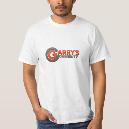 Garrysのコミュニティオレンジのロゴ Tシャツ (正面)