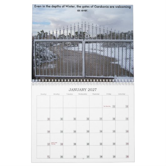 Garskonia 2008年 カレンダー (1月 2027)