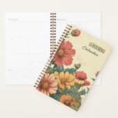 Gartenblumen Vintage Gartenarbeit Kalender プランナー手帳 (ディスプレー)