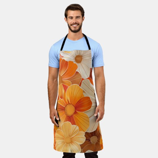 Gartenparty Retro 1970er Stil エプロン (着用した状態)