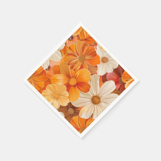 Gartenparty Retro 1970er Stil スタンダードカクテルナプキン (角)