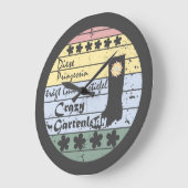 Gärtnerin, Gartenlady, Gummistiefel Prinzessin ラージ壁時計 (傾斜)