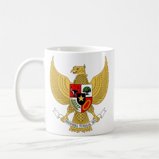 Garuda Pancasila、tはインドネシア、インドネシアを武装させます コーヒーマグカップ (左)