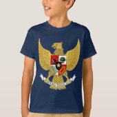 Garuda Pancasila、tはインドネシア、インドネシアを武装させます Tシャツ (正面)