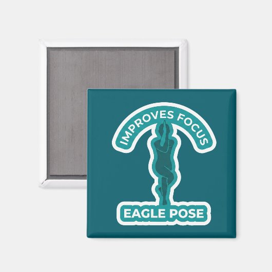 Garudasana Eagle Pose • Improves Focus Yoga マグネット (正面/裏面)