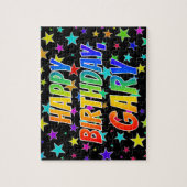 「GARY」名、おもしろい「ハッピーバースデー」 ジグソーパズル (縦)