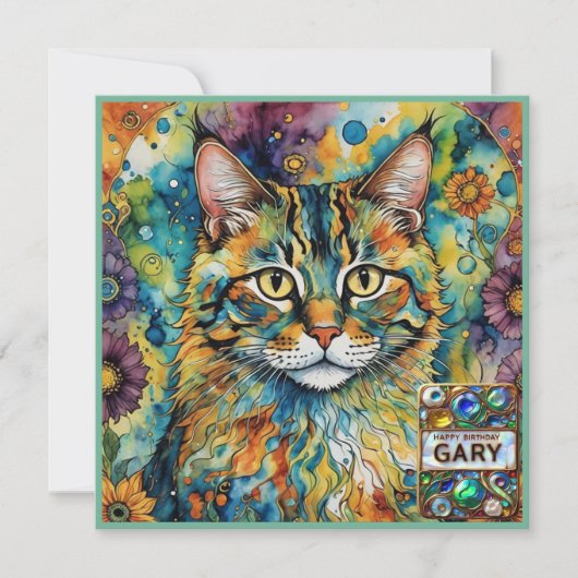 GARY ~誕生日カード~ Cat Multicolors~ (正面)