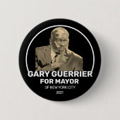 Gary Guerrier for NYC Mayor 2021 缶バッジ (正面)