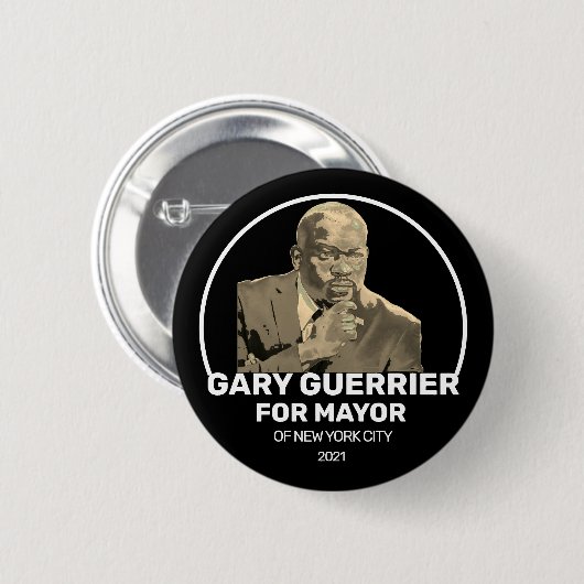 Gary Guerrier for NYC Mayor 2021 缶バッジ (正面&裏面)