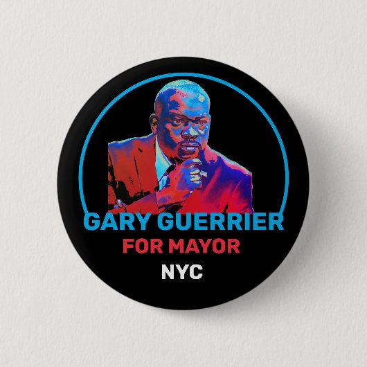 Gary Guerrier for NYC Mayor 2021 缶バッジ (正面)