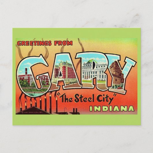Gary Indiana - スチールシティ ポストカード (正面)
