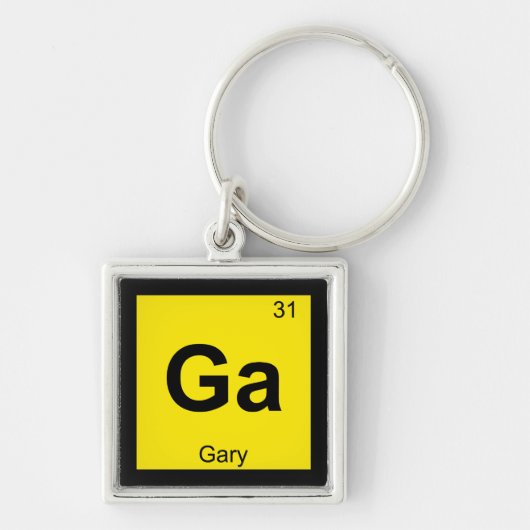 Gary Indiana Chemistry Periodic Table Symbol (Gary キーホルダー (正面)