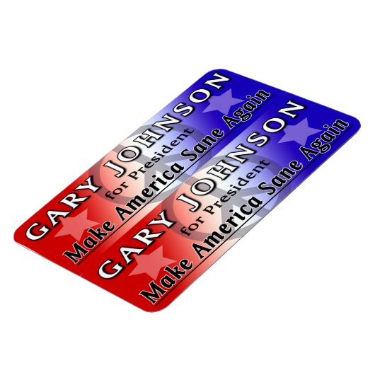 Gary Johnson for President 2x6 Flexi Magnets マグネット (左側)