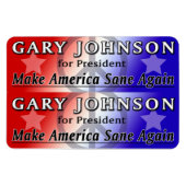 Gary Johnson for President 2x6 Flexi Magnets マグネット (横)