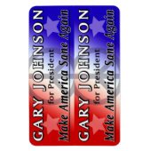Gary Johnson for President 2x6 Flexi Magnets マグネット (縦)