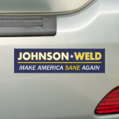 Gary Johnson / Weld Sane Americaバンパーステッカー バンパーステッカー (車上)
