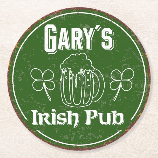 Gary´s Irish Pub ラウンドペーパーコースター (正面)