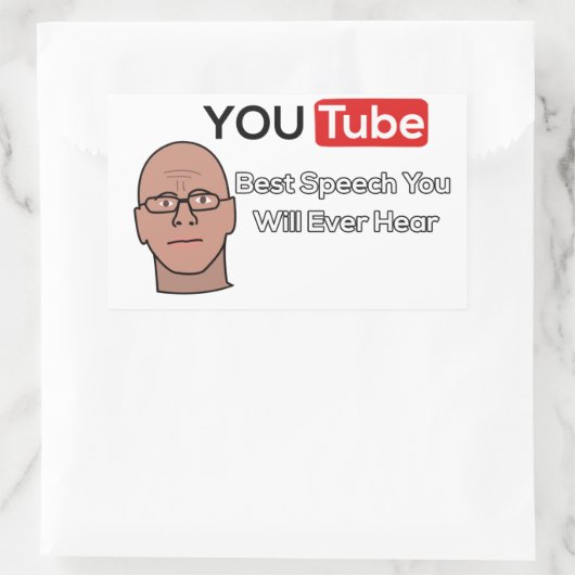 Gary Yorofsky Speech Stickers 長方形シール (バッグ)