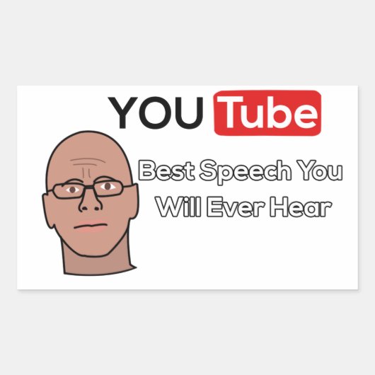 Gary Yorofsky Speech Stickers 長方形シール (正面)