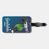 Garzabrアイスランド旅行ポスターラゲージタグ ラゲッジタグ (裏面横)