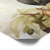 Garzoni – カーネーション、Leaninの石の上の花 ポスター (角)