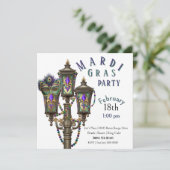 Gas Lamp | Mardi Gras Beads | Masquerade  招待状 (スタンド正面)
