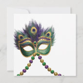 Gas Lamp | Mardi Gras Beads | Masquerade  招待状 (裏面)