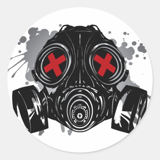 GAS_MASK_PROTECTION ラウンドシール (正面)