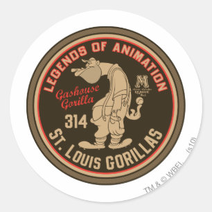 Gashouse Gorillasロゴの集合体。ピッチャー ラウンドシール