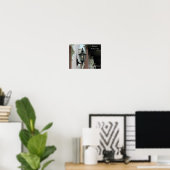 Gaslight,アンティーク,ヴィンテージ，ブラック，写真 ポスター (ホームオフィス)