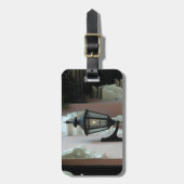 Gaslight,アンティーク,ヴィンテージ，ブラック，写真 ラゲッジタグ (正面縦)