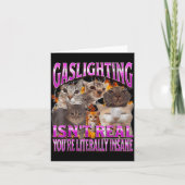Gaslighting Isn't Real Funny Cat Meme Bootleg Grap カード (正面)