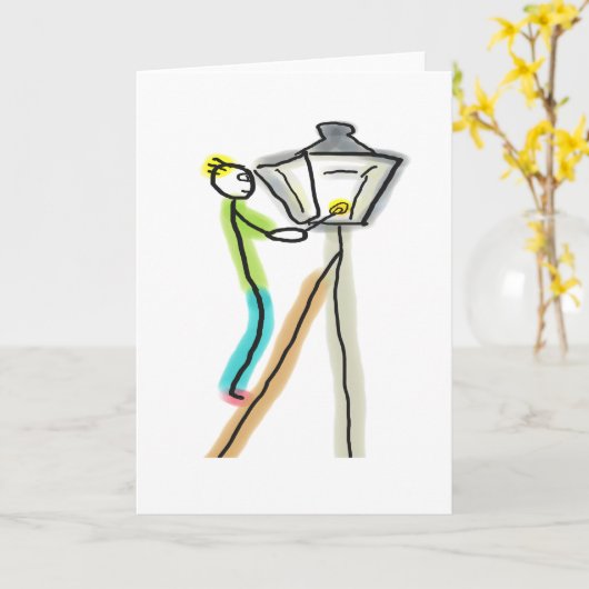 Gaslighting Stickman カード (黄色い花)