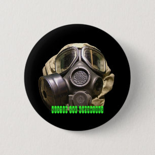 gasmaskボタン 缶バッジ