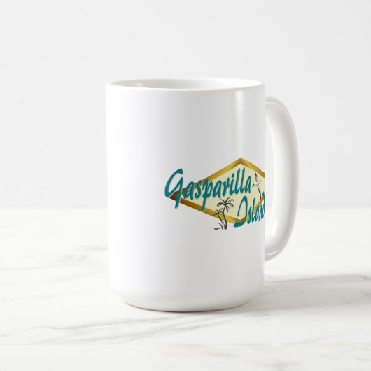 Gasparillaの島のフロリダのビーチのデザイン コーヒーマグカップ (正面右)
