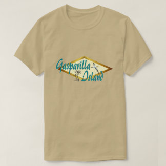 Gasparillaの島のフロリダのビーチのデザイン Tシャツ