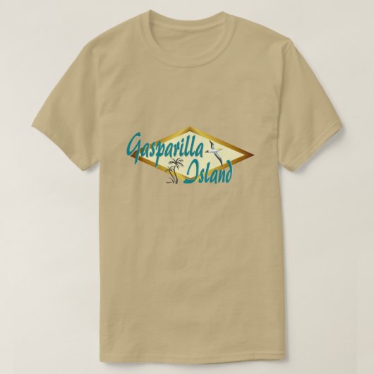 Gasparillaの島のフロリダのビーチのデザイン Tシャツ (デザイン正面)